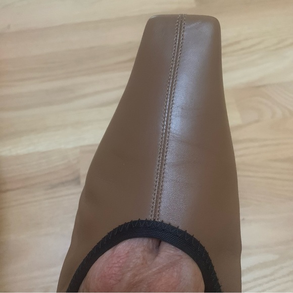 NIB PROENZA SCHOULER Kristie Ballet Flat Brown Square Toe Minimalist Neutral 41 - Picture 15 of 16